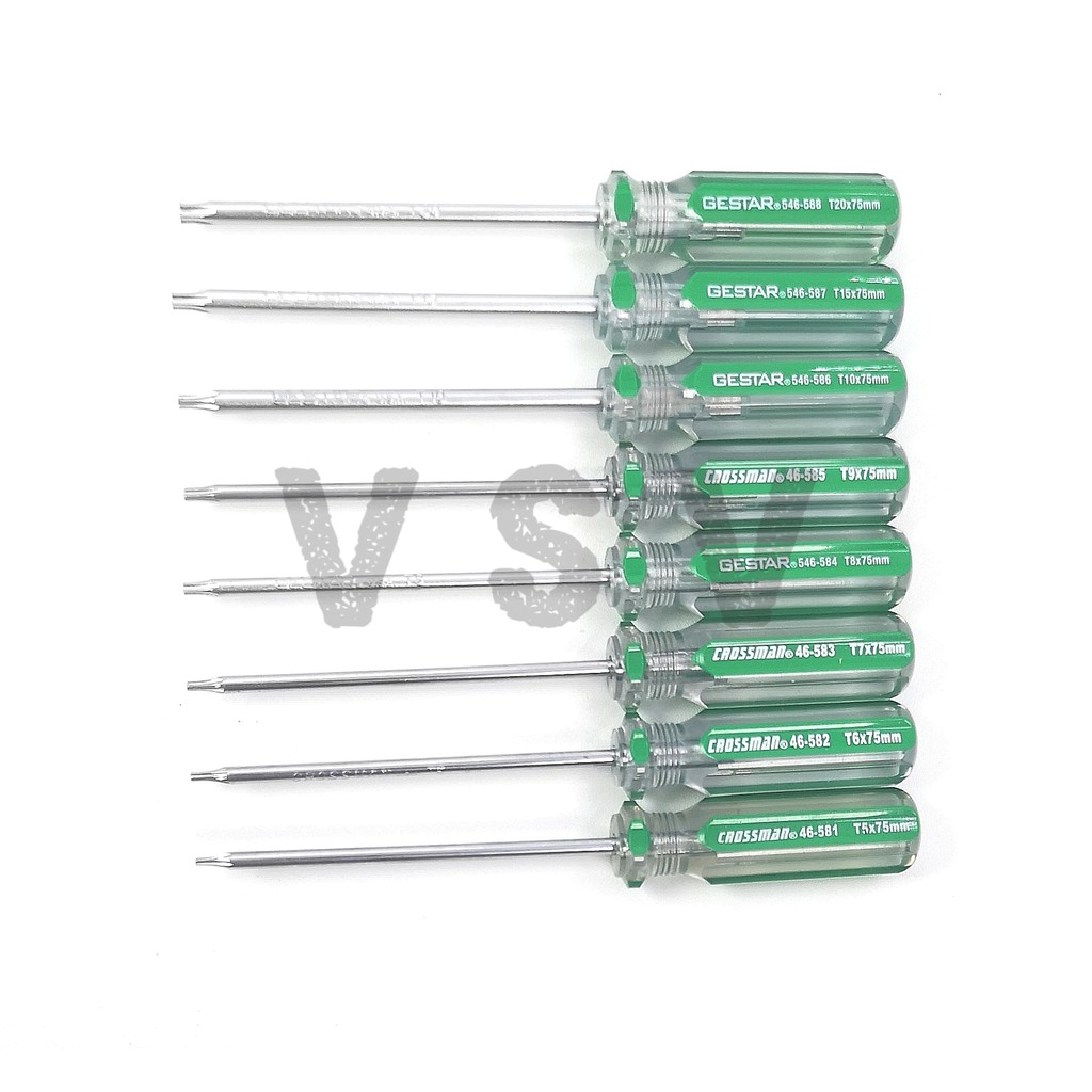 GESTAR Torx screwdriver set 8pc T5-T20 Obeng bintang Obeng torx