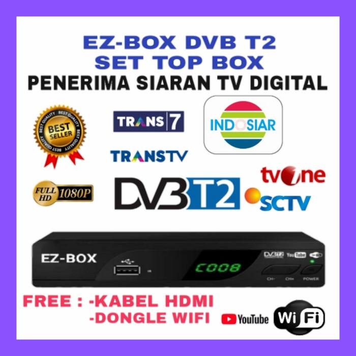 EZ-BOX DVB T2 PENERIMA SIARAN DIGITAL BISA WIFI & YOUTUBE