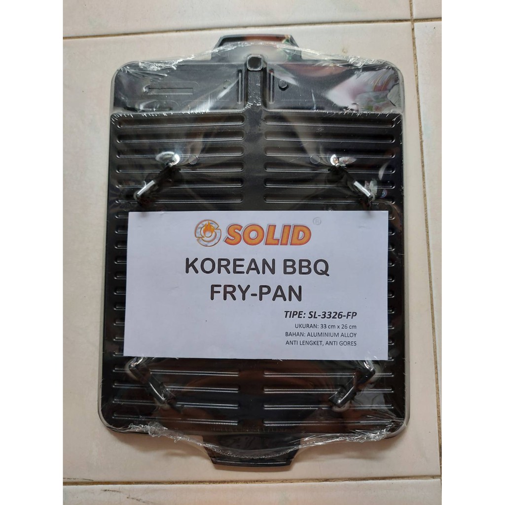 Korean BBQ PAN Fry-Pan / Nampan Pemanggang / BBQ Grilled Pan/ Pemanggang BBQ SOLID Tipe : SL-3326-FP