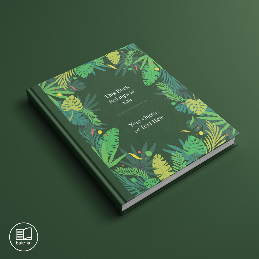 

Buku custom catatan notebook agenda planner motif daun