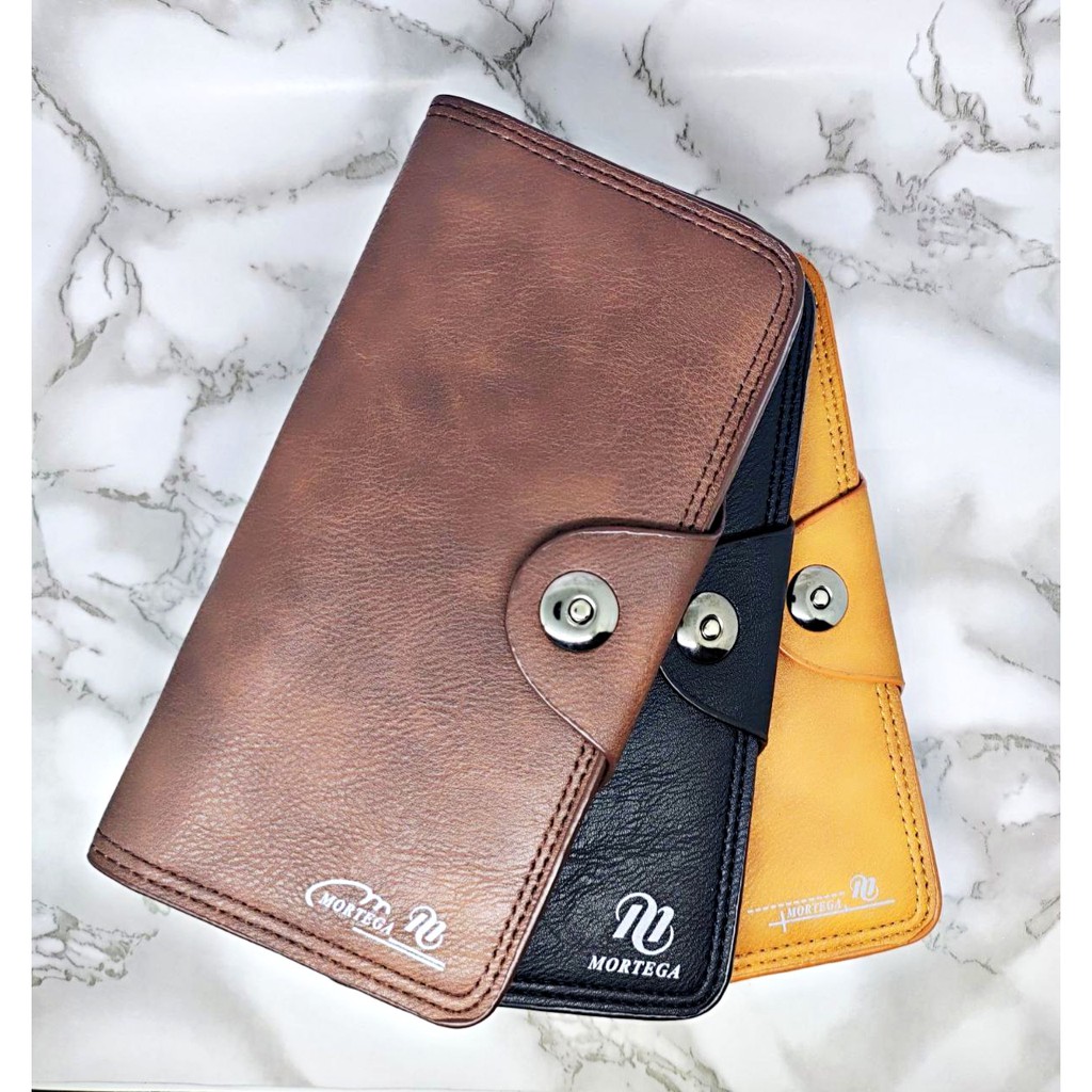 DOMPET MORTEGA PRIA KULIT PU / DOMPET PANJANG PRIA BAHAN KULIT PU - M-904