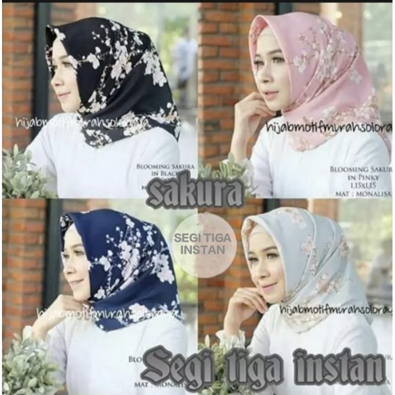 HIJAB INSTAN MOTIF / SEGITIGA INSTAN MOTIF