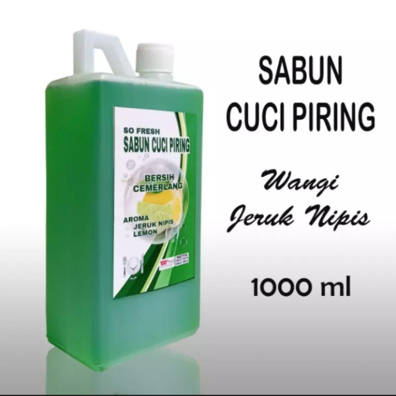 SABUN CUCI PIRING JERUK NIPIS 1 LITER (SO FRESH CAIRAN PENCUCI PIRING)