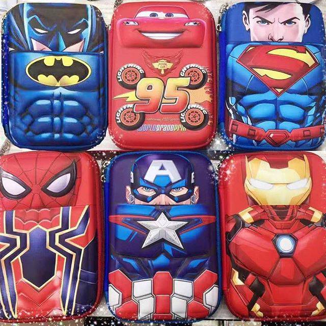 

TEMPAT PENSIL HARDCASE PENCIL CASE TIMBUL SUPERHERO 3D
