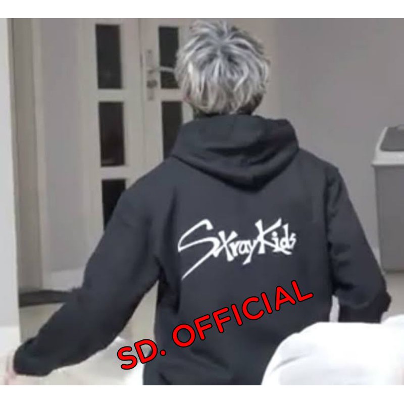 Jaket Hoodie Jumper Bang Chan StrayKids Sablon belakang