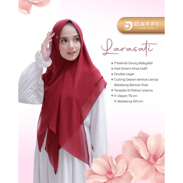 LARASATI DAFFI Jilbab Hijab Jilbab Daffi Khimar Ceruty Daffi Khimar Ceruty Branded Jilbab Terbaru
