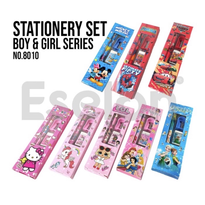 

PAKET ALAT TULIS 5in1 DUS | ALAT TULIS SET | PAKET ALAT TULIS PENSIL KARAKTER