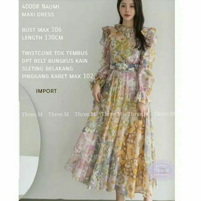 Naomi Maxi dress pesta wanita import/ Baju pesta cewek baju maxi dress pesta cewek premium murah