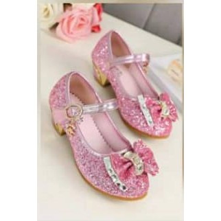 SEPATU PRINCESS FROZEN ANAK 26-35 / HAK HEELS SEDANG / SEPATU PESTA ANAK