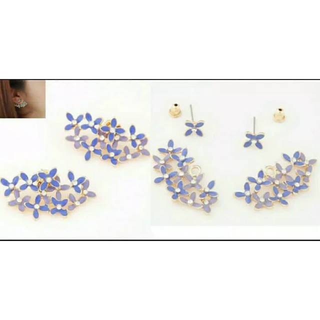 anting bunga ungu