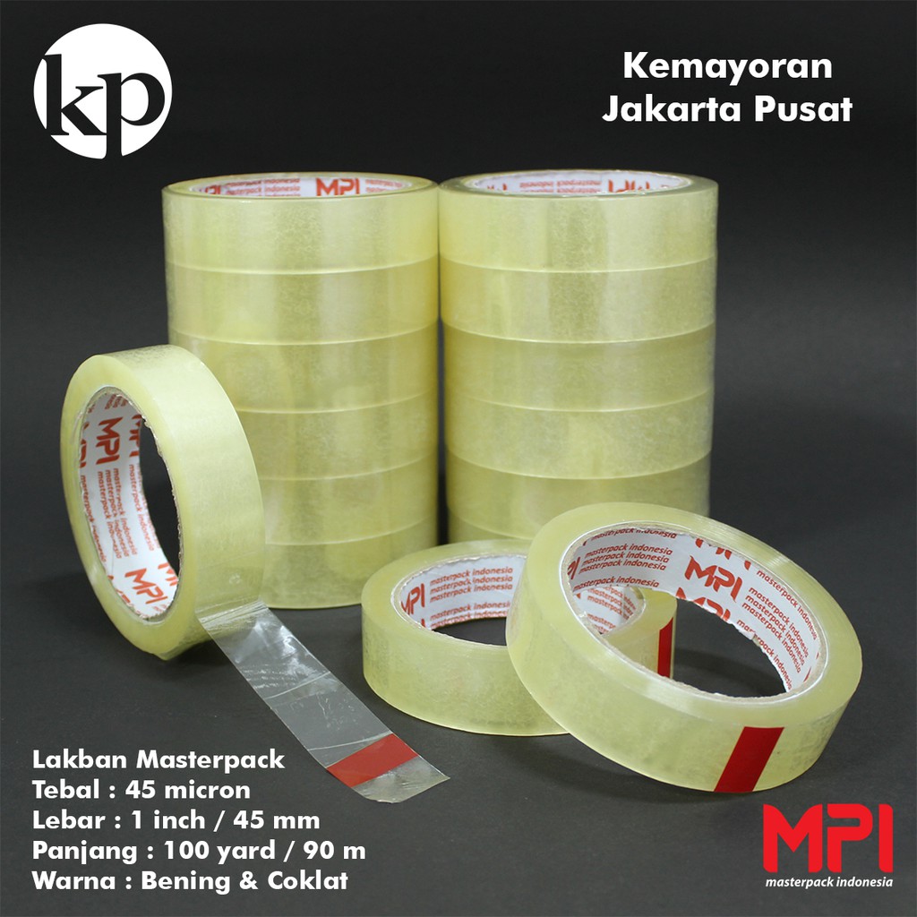 

Lakban Bening 100 yard 45 micron 1 inch 12mm dan 24mm
