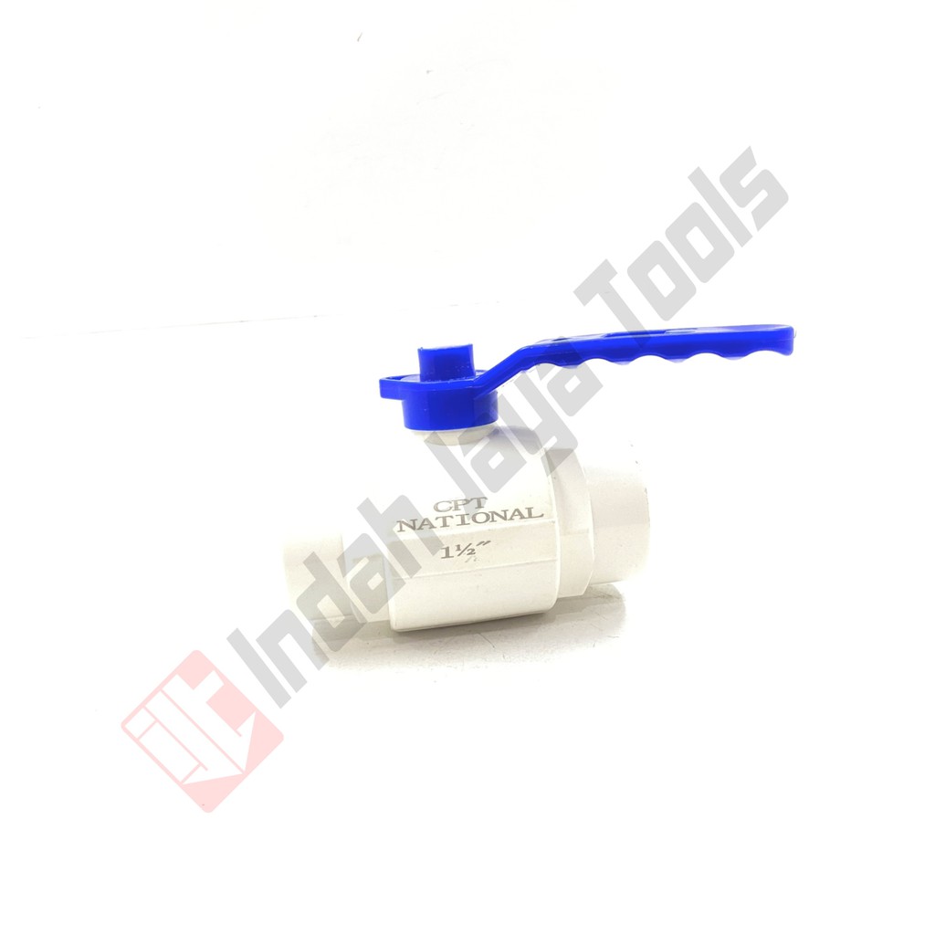 CPT NATIONAL Ball Valve PVC Plastik 1.5 Inch Quality Stop Kran 1 1/2