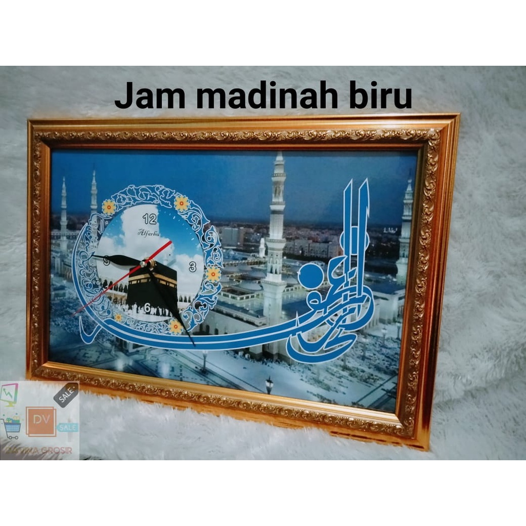 JAM DINDING KALIGRAFI MASJID/JAM DINDING UNIK/JAM DINDING TEMBOK/JAM HIASAN-3