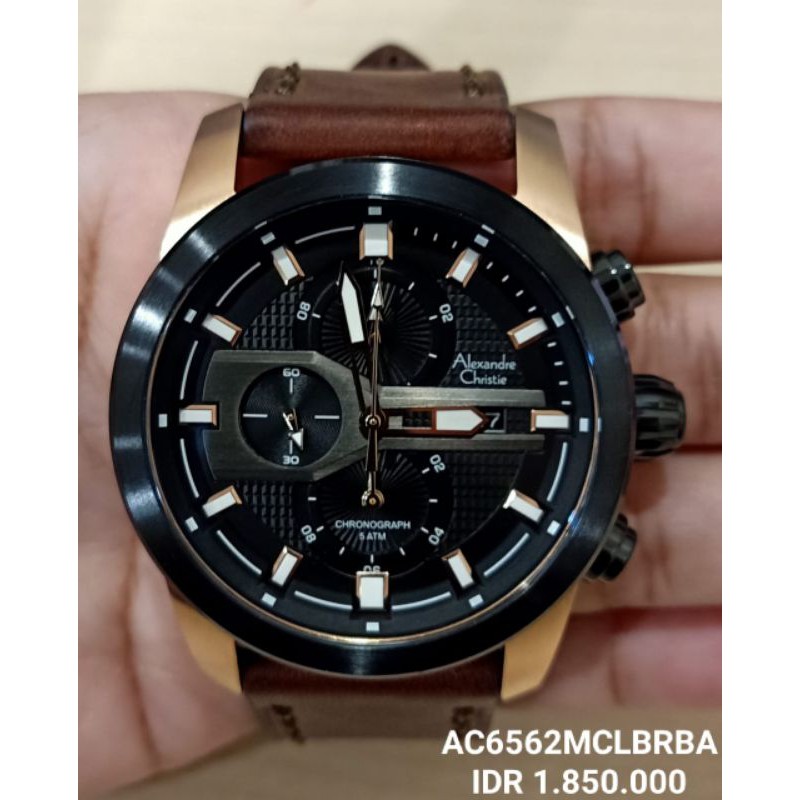 Jam Tangan Alexandre Christie AC 6265 Brown Black Rosegold