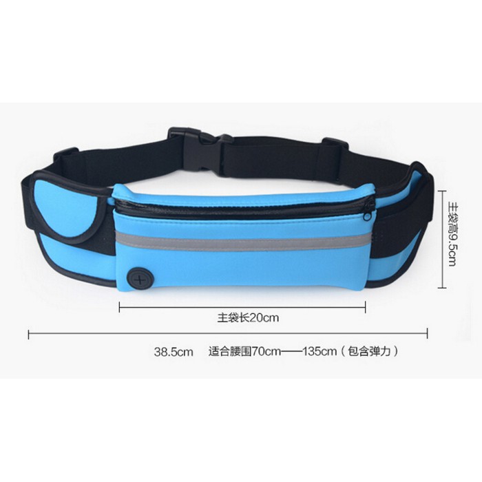 Waterproof Waist Bag Running Belt Tas Pinggang Olaharaga Jogging Lari