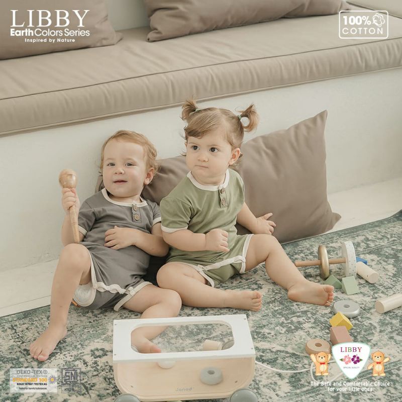 Libby 0-2 Tahun Romper Earth Series Flynn Romper Anak Bayi Premium Quality