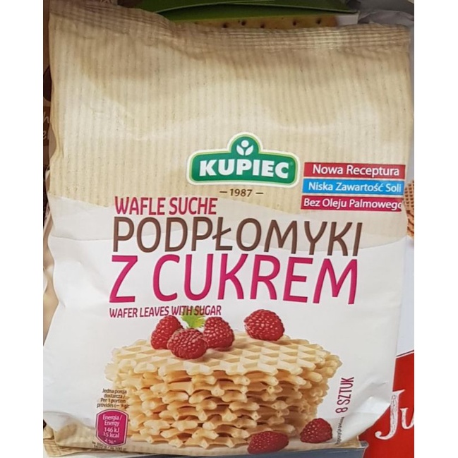 

kupiec wafle suche podptomyki Z Cukrem wafer leaves with sugar