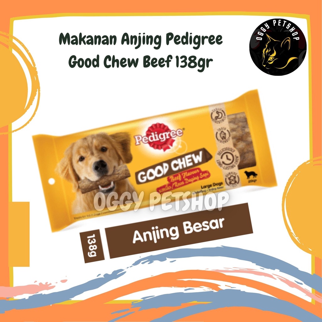 Makanan Anjing Pedigree Good Chew Beef Large Dog 138gr