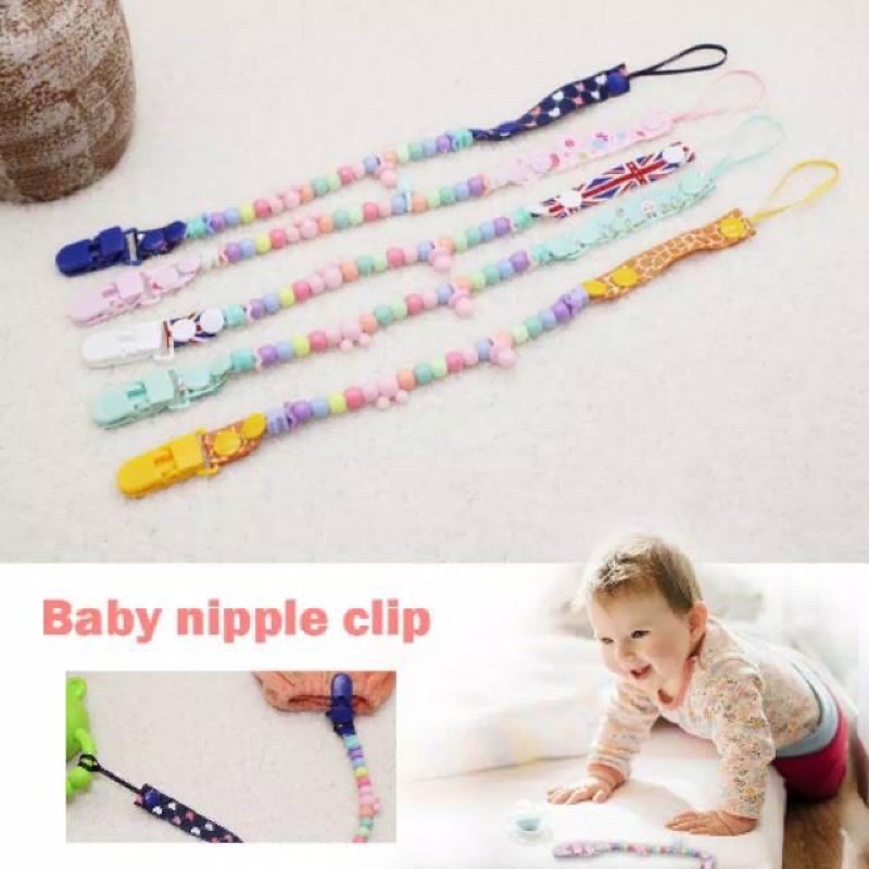 DK Pacifier &amp; Teether Clipper Holder / Rantai Tali Gantungan Empeng Gigitan Bayi