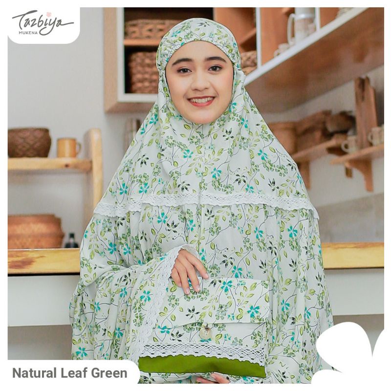 Mukenah Tazbiya Natural Leaf Blue/Navi/Green/Purple