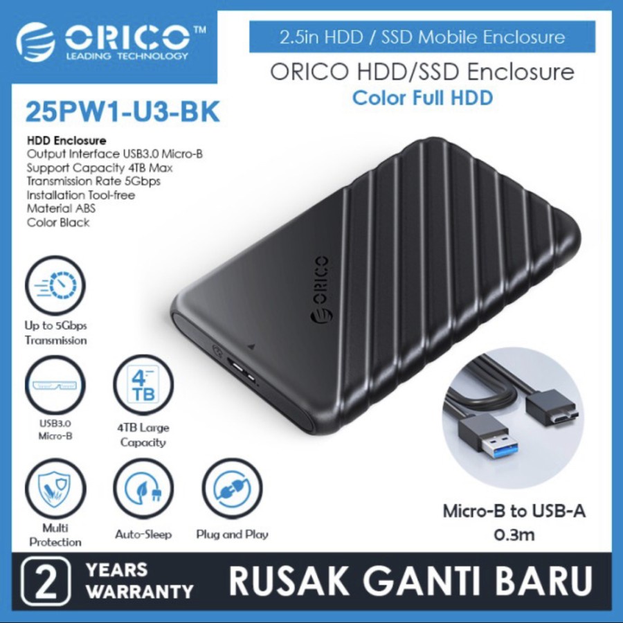Orico 25PW1 25PW1C3 25PW1C-C3 Case Hardisk 2.5 inch HDD SSD Enclosure USB3.1 2.5&quot; Casing