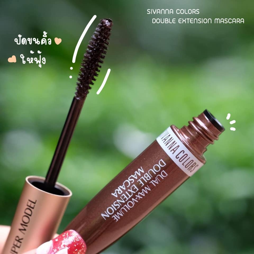 SIVANNA COLORS DOUBLE EXTENSION MASCARA/MASCARA/BULU MATA/ALIS MATA/BRUSH/MAKE UP BRUSH/KOSMETIK/SIVANNA