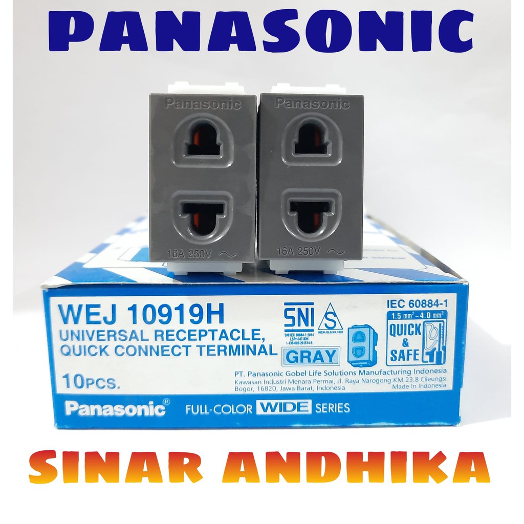 MATA STOP KONTAK UNIVERSAL GRAY PANASONIC WEJ 10919H