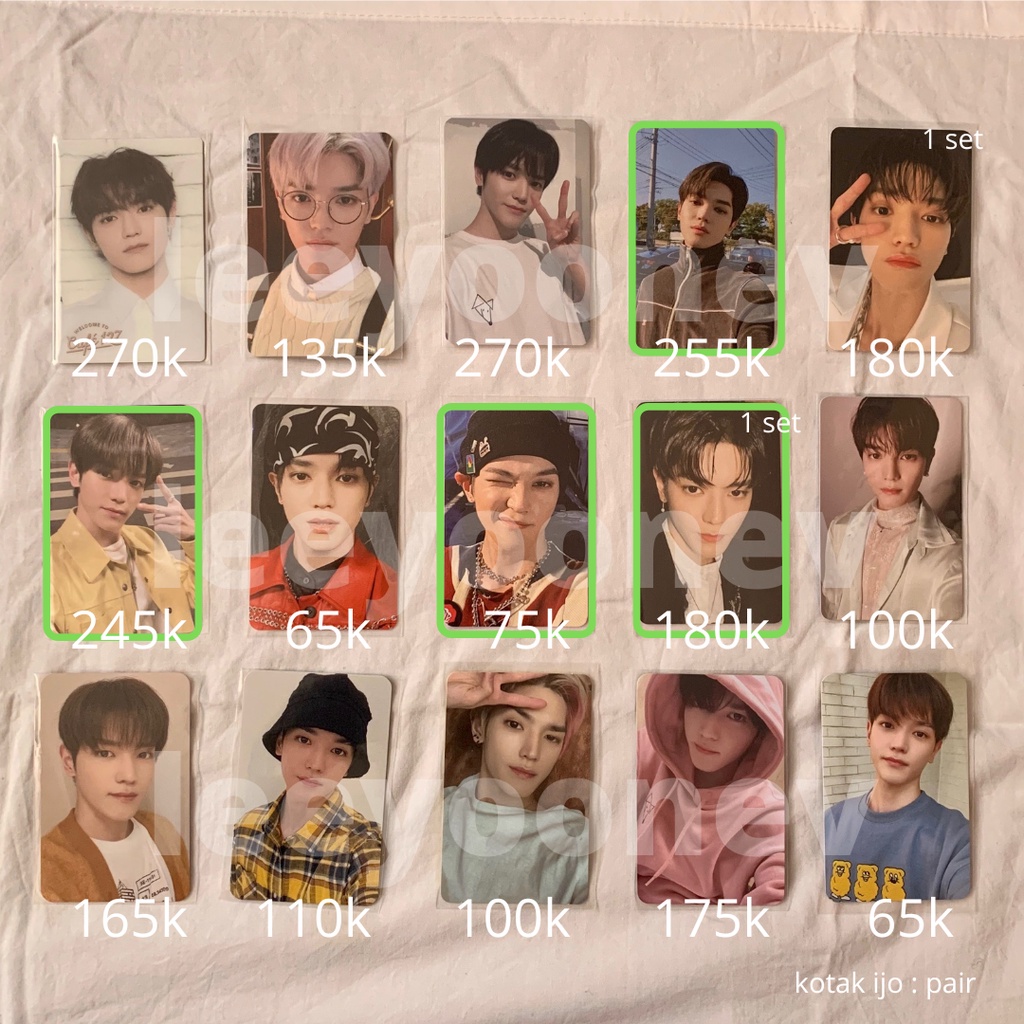 Taeyong NCT 127 Photocards Cafe Kihno Neozone Harpot Slowacid Owhat Fortune Luggage Earthquake The C