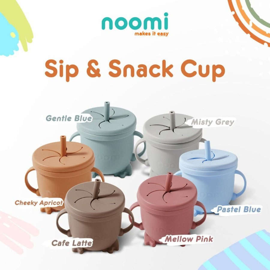 Noomi Silicone 2in1 Sip &amp; Snack Cup Cangkir Silikon Minuman &amp; Cemilan