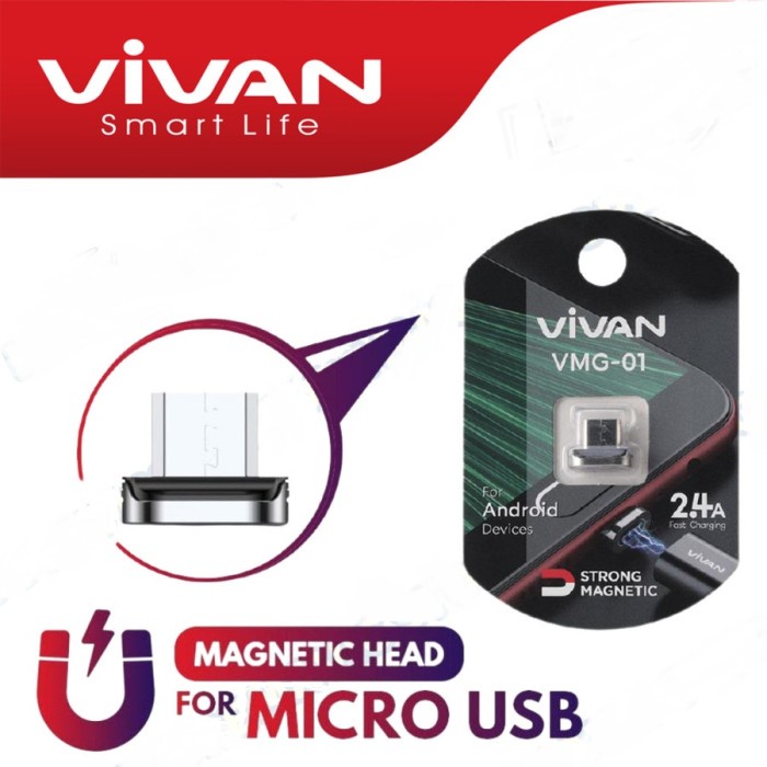 KEPALA KABEL VIVAN MAGNETIC VMG-01 MICRO