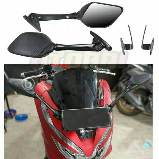 SPION R25 NEMO+BREKET SERPO PCX LOKAL 2018/SPION R25 TANGKAI PANJANG MBK