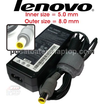 ADAPTOR IBM LENOVO THINKPAD T60 X60 R60 R61 Z60 E40 E120 E125 20V 3.25A JARUM 7.9mm x 5.5mm 65W