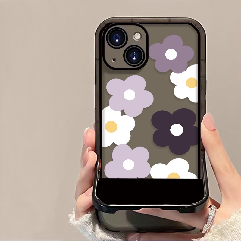 Soft Case TPU Transparan Shockproof Motif Bunga Untuk iPhone 13 12 11 Pro X XR XS Max SE 2020 6 6S 7 8 Plus