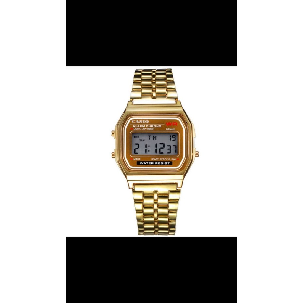 JAM TANGAN WANITA CASIO B640 DIGITAL RANTAI GOLD