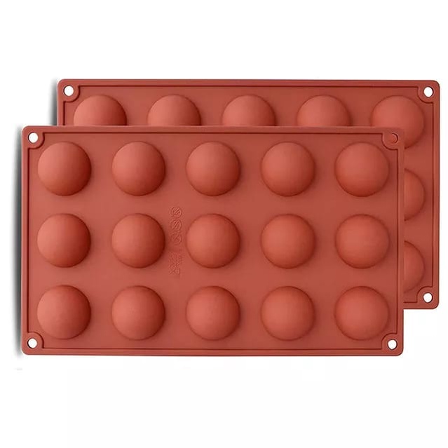 Cetakan Coklat Silicone 15 Grid Dome Setengah Lingkaran 15 Grid Baking Molds Silicone Cetakan Dome Coklat Jelly Pudding Es Batu Silicone 15 Grid TERMURAH TERLARIS