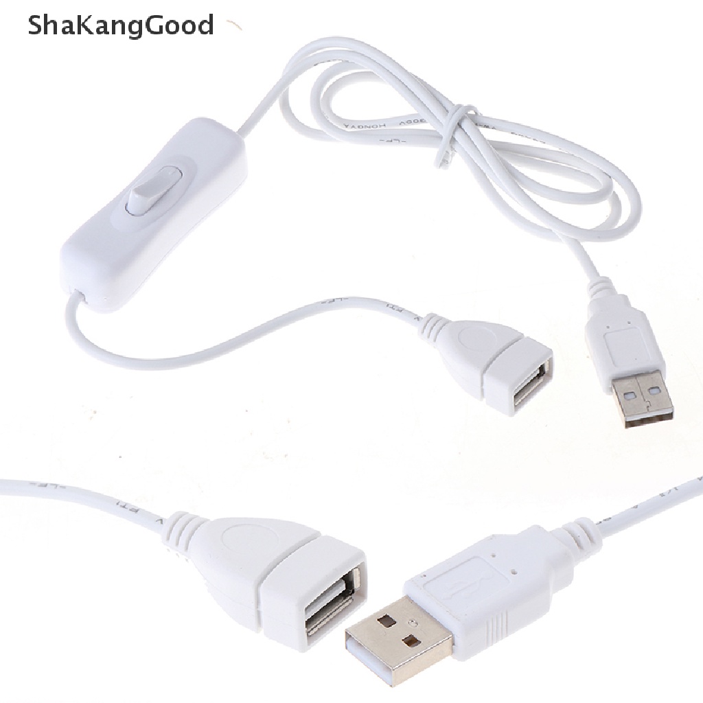 Skid 1Pc Kabel Extension USB Dengan Saklar ON / OFF Panjang 1m Untuk Kipas Angin Lampu