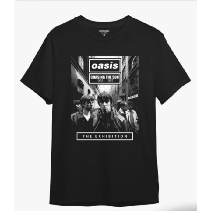 Kaos Band rock Oasis the Exhibition/Kaos Rock band asal Manchaster Inggris Raya/kaos distro Bandung 