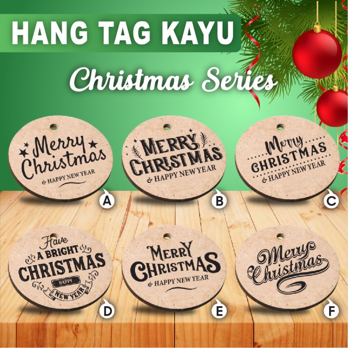 

Hangtag Kayu - Hang Tag Hampers - Aksesoris NATAL - Christmas 1 (5pcs)