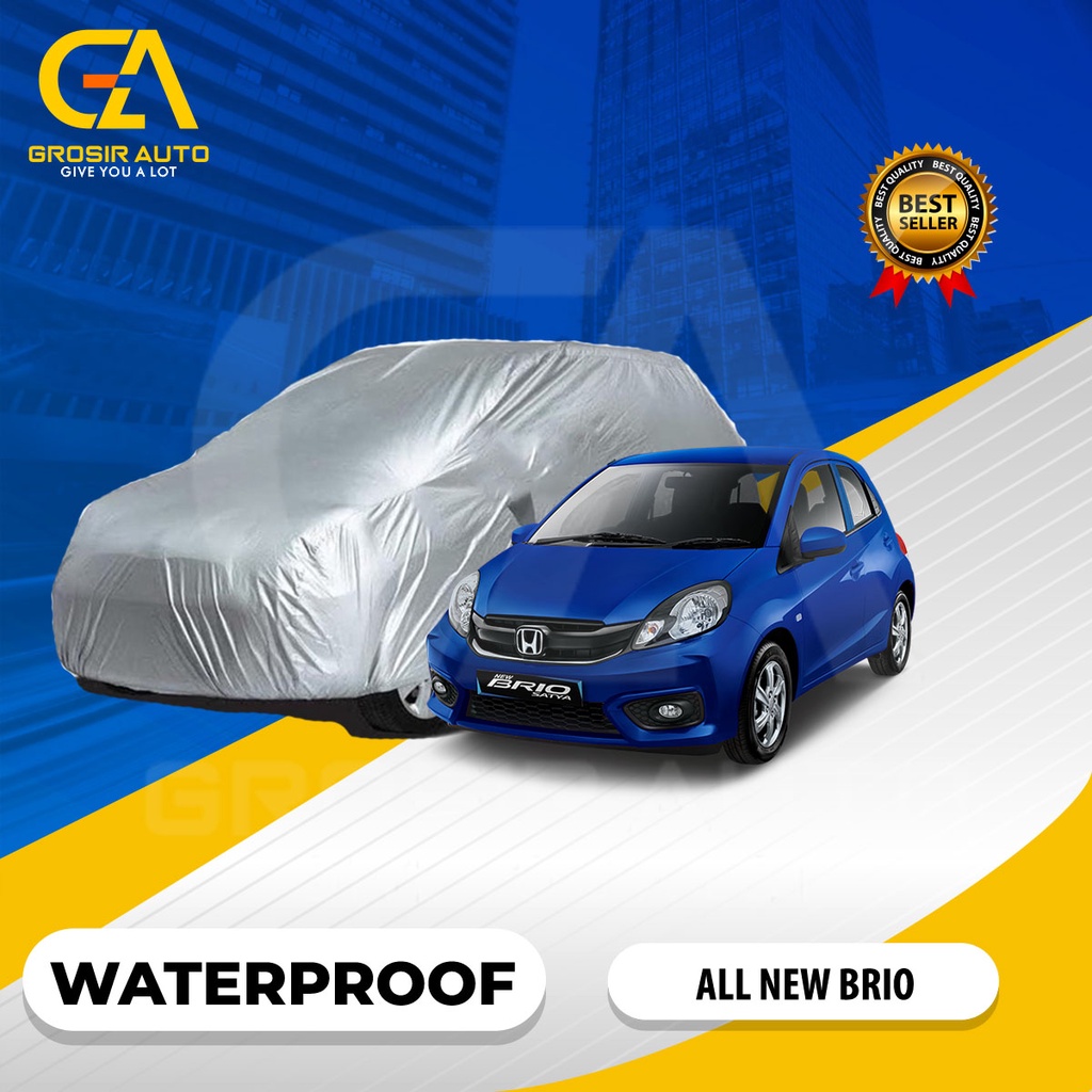 Body Cover Mobil Silver / Sarung Selimut Penutup Mobil  All New Brio Waterproof