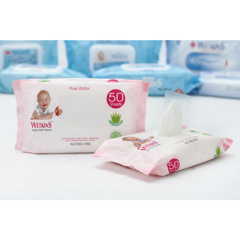 Promo Buy 1 Get 1 WETKINS Tissue Basah Bayi