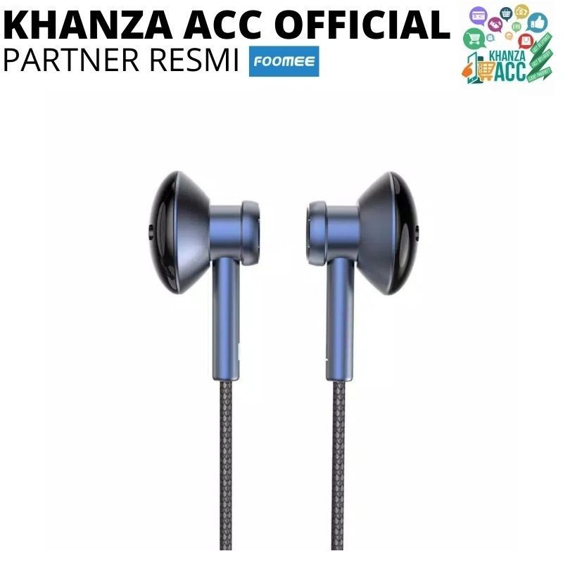 KHANZAACC Foomee QA32 Wired Headset Stylish Metal Earphone