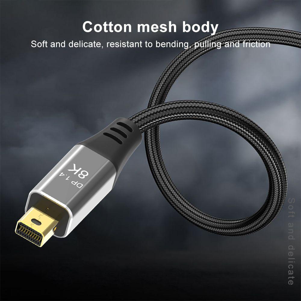 Preva Mini DP to Mini DP Kabel HDTV Proyektor Male to Male MDP Dengan Adaptor DP Ke DP Mini 8K @ 60Hz