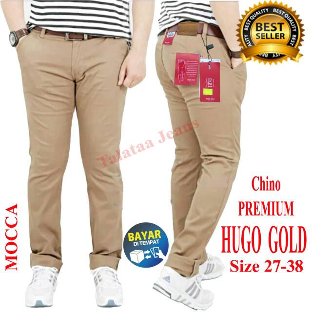 Celana Pria Hugo Gold Ekspor Original