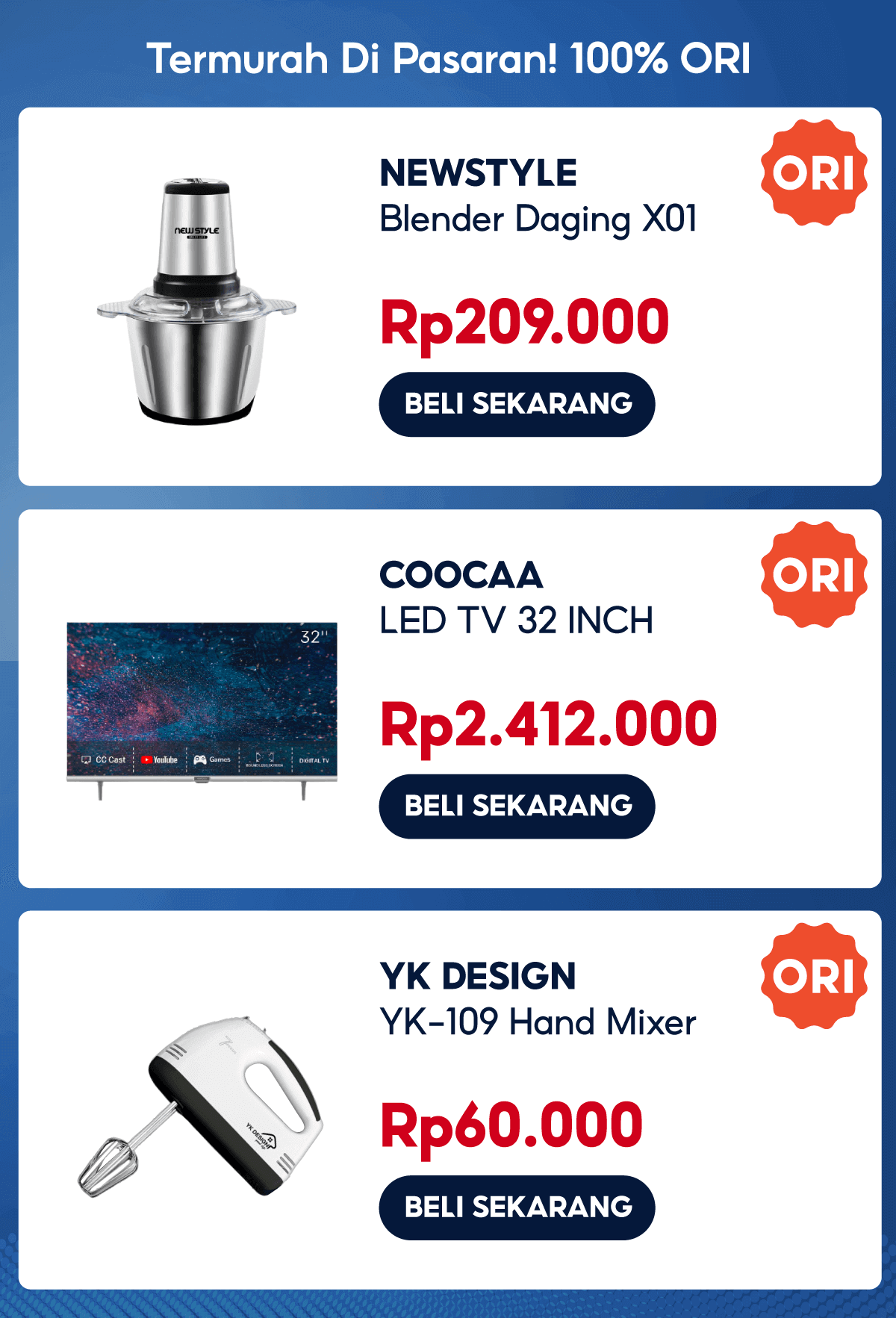 Mega Elektronik Year End Sale Perang Diskon, Semua Di Bawah 50RB, 100
