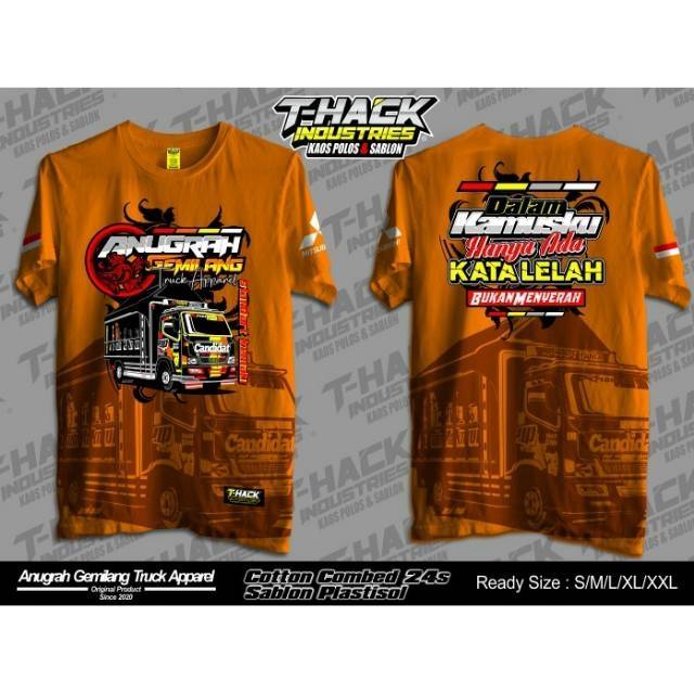 Kaos truck distro clothing anugrah gemilang truck Apparel oren