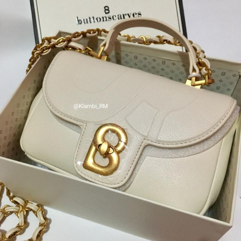 HARGA NETT - ALMA FLAP BAG SMALL SUGAR BUTTONSCARVES PRELOVED