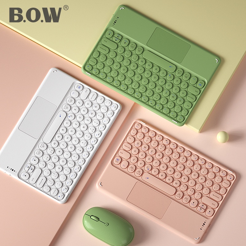 BOW HB252 Touch pad Bluetooth Slim Keyboard Tablet IOS Android