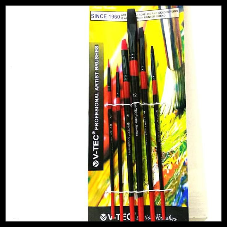

NEW PAKET KUAS LUKIS V-TECH TYPE 9092 PERALATAN MELUKIS MURAH