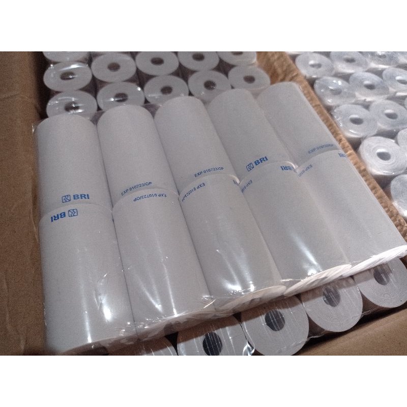 Kertas thermal Logo BRI 57x30 Printer EDC, Bluetooth, BRILINK