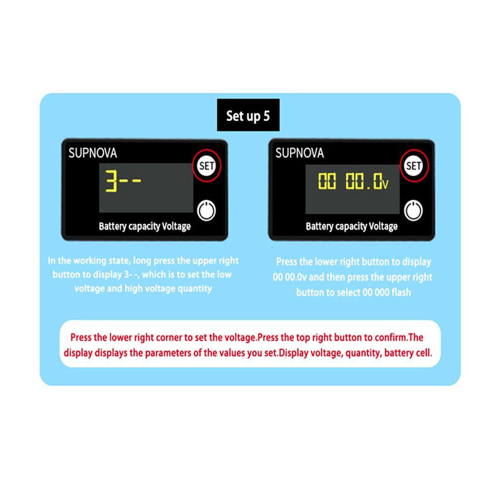 Indikator Kapasitas SOLIGHTER High Quality Voltmeter Mobil Motor Lead Acid